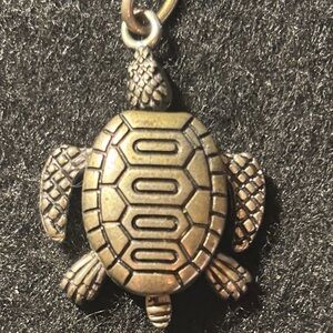 Antique Gold Turtle Pendant Necklace